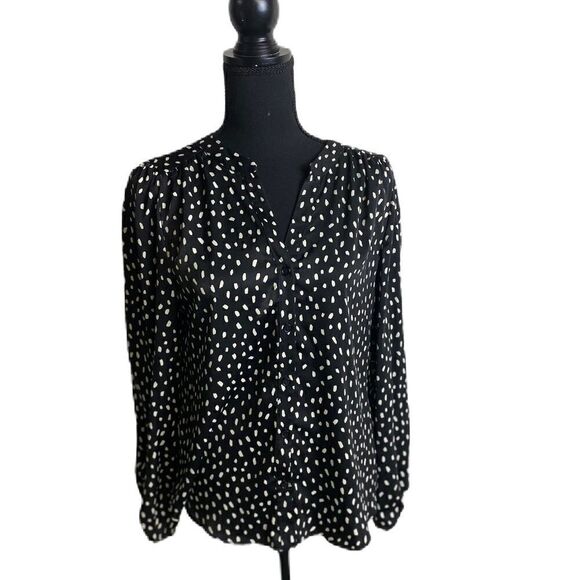 #512 DREW Black Dot Blouse - Picture 2 of 6